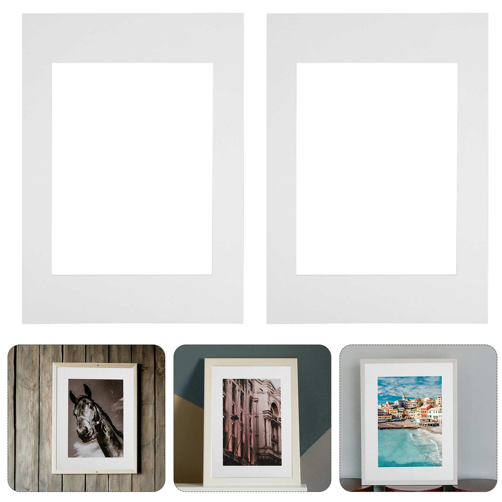 Art Craft Cardboard - 10 Adet Beyaz Karton Fotoğraf Çerçevesi
