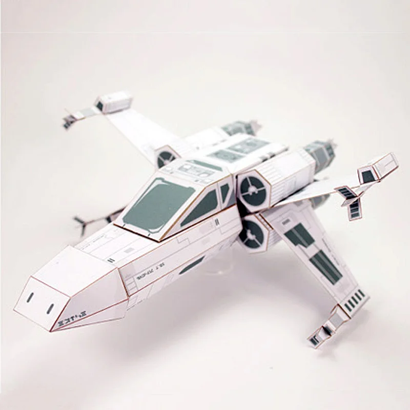 Art Craft Cardboard - X-WING Fighter Beyaz Kağıt Modeli Mini