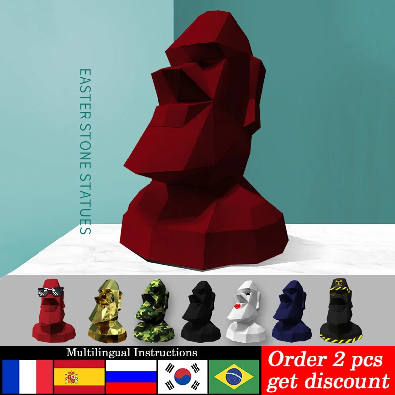 Büyük Boy Paskalya Adası Moai  - Art Craft Cardboard incelemesi ve fiyatı